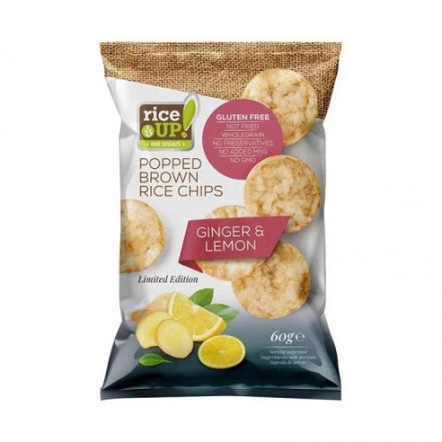 RICE UP CHIPS GYÖMBÉR-CITROM ÍZŰ 60G#24