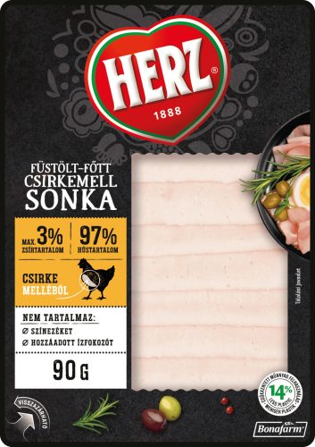 HERZ SZEL. FÜSTÖLT-FŐTT CSIRKEMELL SONKA  90G #10