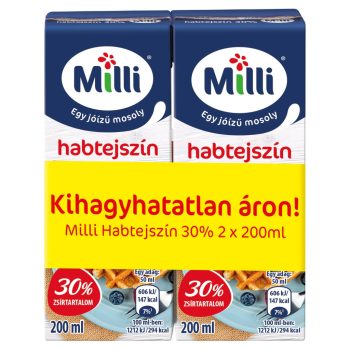 MILLI UHT HABTEJSZÍN 30% 2x200ML #14