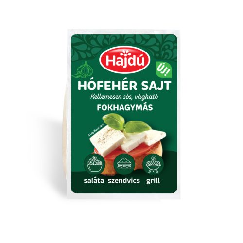 HAJDÚ HÓFEHÉR SAJT FOKHAGYMÁS 250G #12