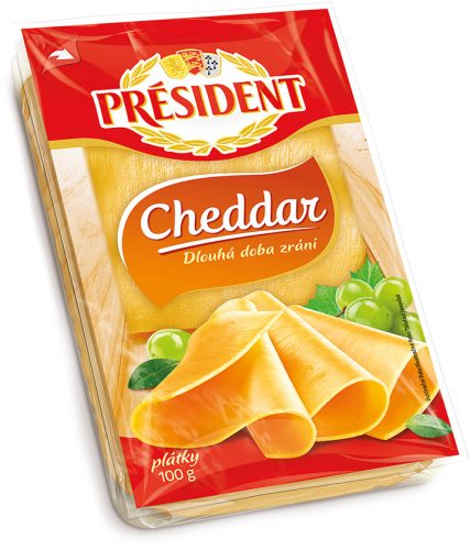 PRESIDENT SZEL.CHEDDAR SAJT 100G #10